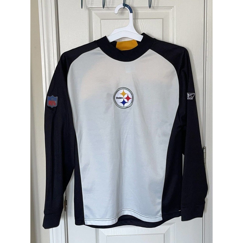 Reebok NFL Youth Long Sleeve Shirt‎ Pittsburg Steelers Size 14/16 100% Polyester